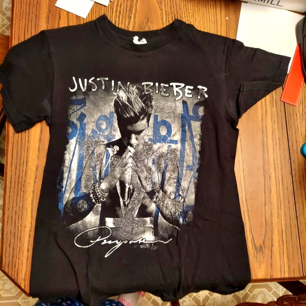 Mens S Black Justin Bieber Purpose World Tour 2016 Short Sleeve Shirt